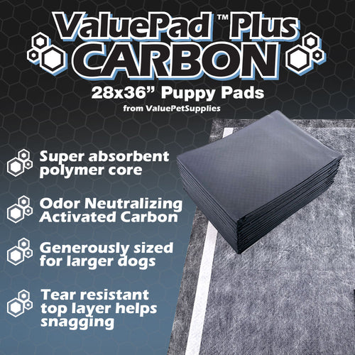 ValuePad Plus Carbon Puppy Pads, X-Large 28x36 Inch, 400 Count BULK PACK