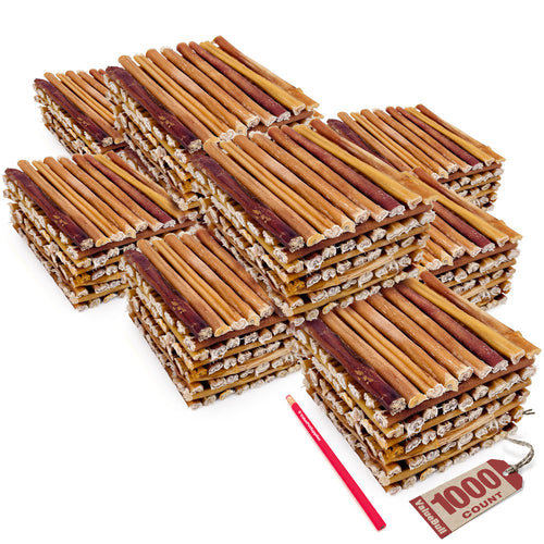 ValueBull Bully Sticks for Small Dogs, Extra Thin 6 Inch, 1,000 Count