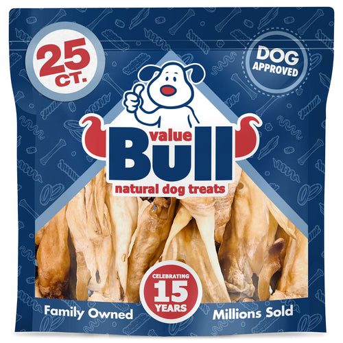 ValueBull Lamb Ears Dog Chews, Varied Shapes, Sizes & Colors, 25 ct
