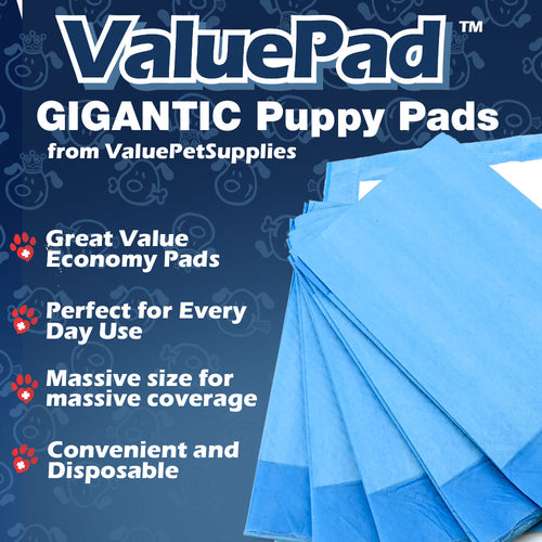 ValuePad Puppy Pads, XXL Gigantic 28x44 Inch, 400 Count BULK PACK