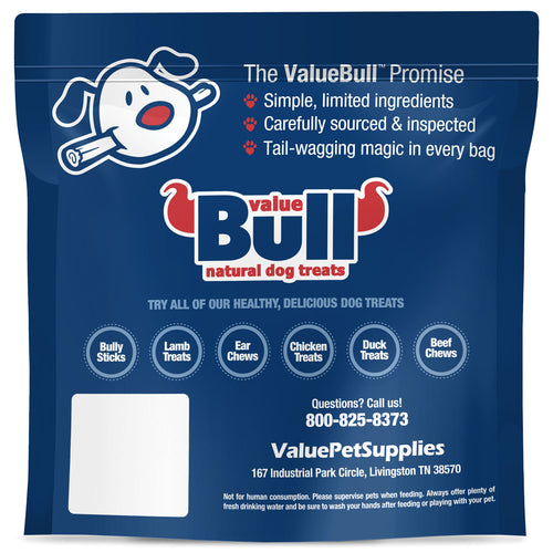 ValueBull Premium Cow Tails, Natural Dog Treats, Jumbo, 6 Inch, 10 Count