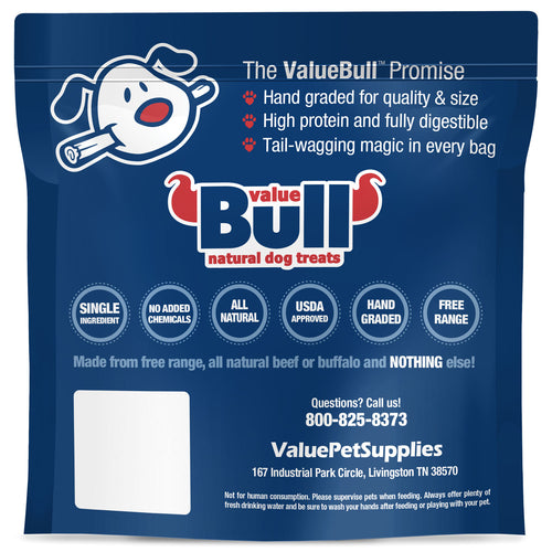 ValueBull USA Beef Bully Pizzle Twists Dog Treats, 5-6 Inch, 200 Count