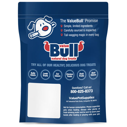 ValueBull USA Beef Jerky Dog Chews, 5 Inch, Hickory-Smoked, 144 Count