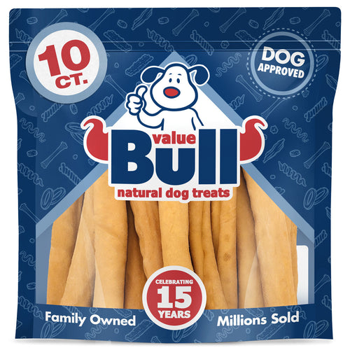ValueBull USA Retriever Rolls, Premium Thick Cut Rawhide, Thick 9-10 Inch, Smoked, 10 Count