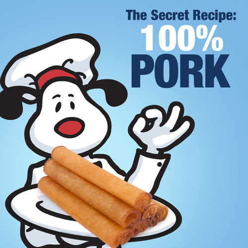 ValueBull USA Pig Skin Retriever Rolls, 4 Inch, Smoked, 1600 Count BULK PACK