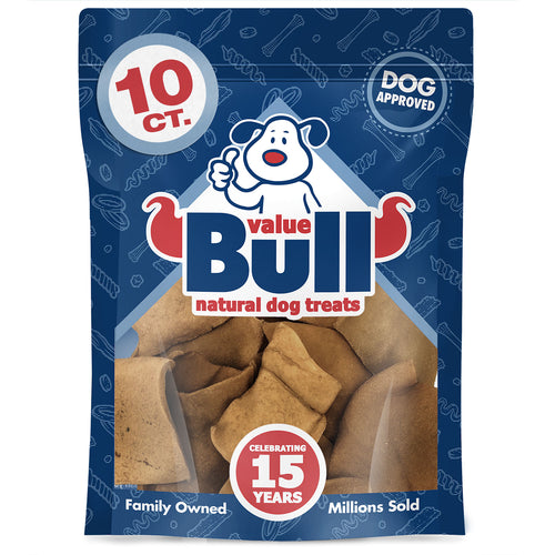 ValueBull USA Rawhide Chips, Premium Thick Cut Rawhide, Smoked, 10 Count