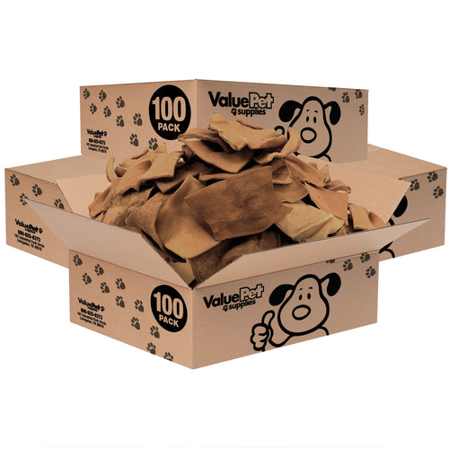ValueBull USA Rawhide Chips, Premium Thick Cut Rawhide, Smoked, 400 Count BULK PACK