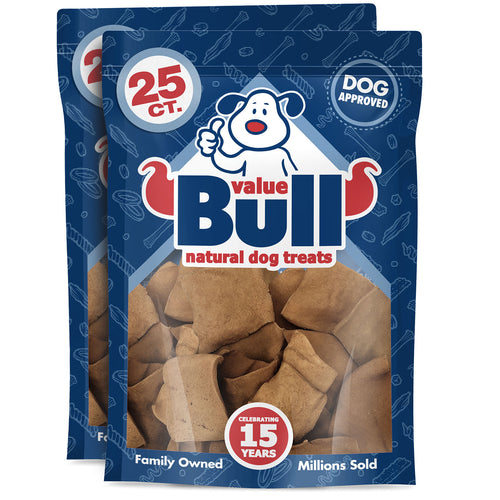 ValueBull USA Rawhide Chips, Premium Thick Cut Rawhide, Smoked, 50 Count