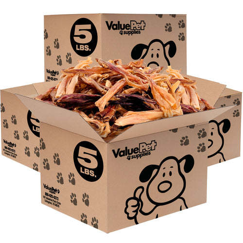 ValueBull Beef Tendons For Dogs, Jumbo, Varied Shapes, 20 Pounds BULK PACK