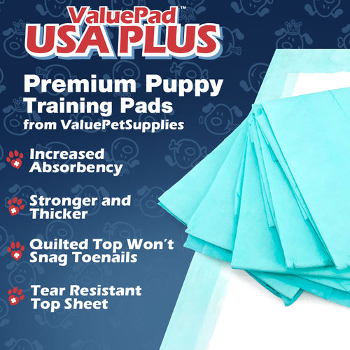 ValuePad USA Plus Puppy Pads, Large 28x30 Inch, 25 Count