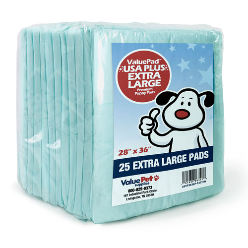 ValuePad USA Plus Puppy Pads, Extra Large 28x36 Inch, 25 Count