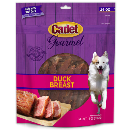 Cadet Gourmet Duck Breast Jerky Strip Dog Treats, 14 Ounce
