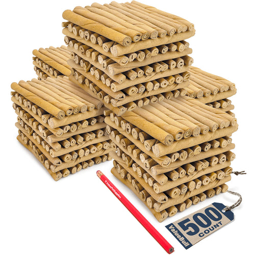 ValueBull USA Premium Rawhide Twists for Small Dogs, 5 Inch, Lightly Smoked, 500 Count