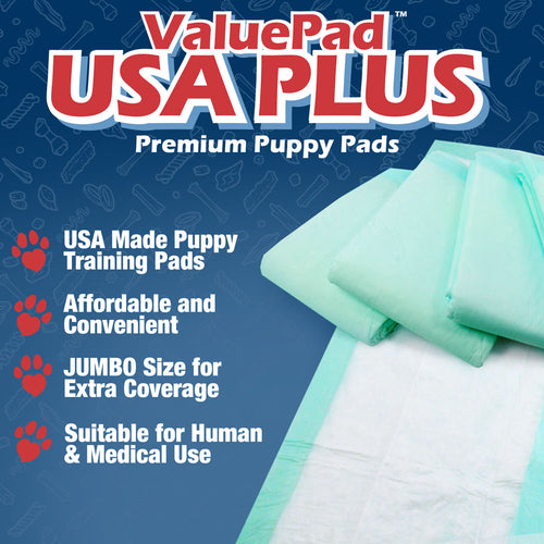 ValuePad USA Puppy Pads, Extra Large 30x36 Inch, 100 Count, Plain Packaging for Resellers