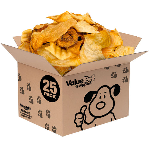 ValueBull USA Premium Cow Ears, Smoked, Jumbo, 25 Count BULK PACK