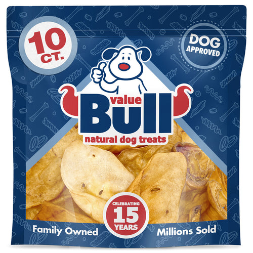 ValueBull USA Premium Cow Ears, Smoked, Large, 10 Count