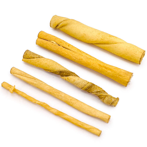 ValueBull USA Rawhide Twists for Small Dogs, 5 inch, Varied Shapes & Thickness, 20 Pounds