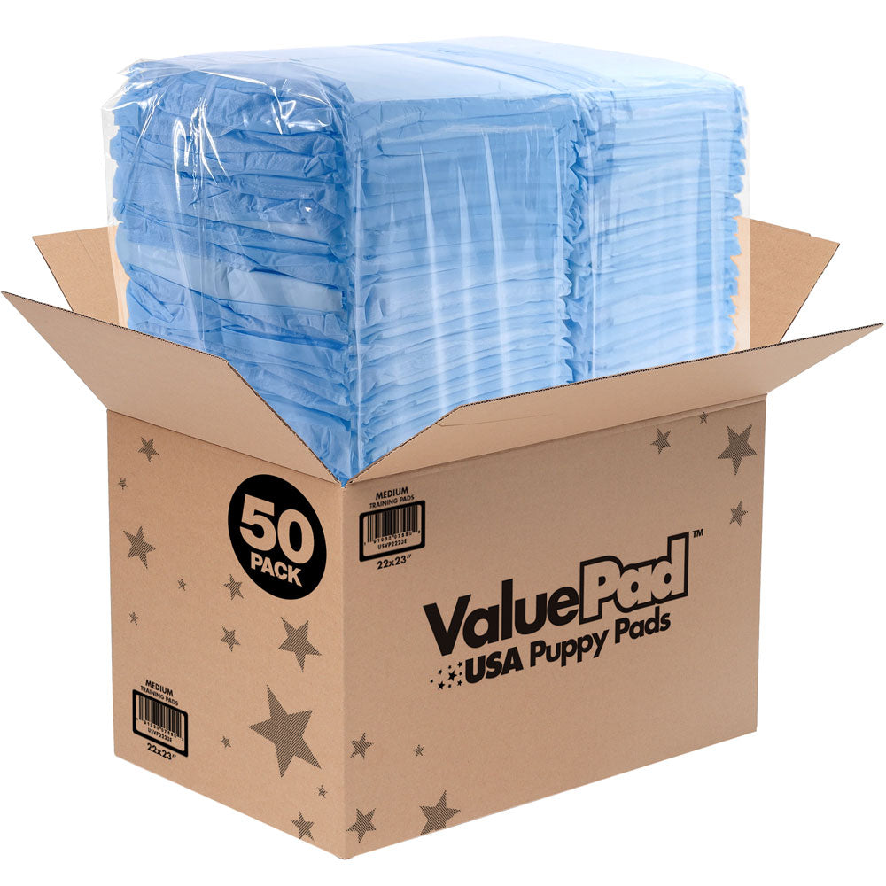 ValuePad USA Puppy Pads, Medium 22x23 Inch, 50 Count
