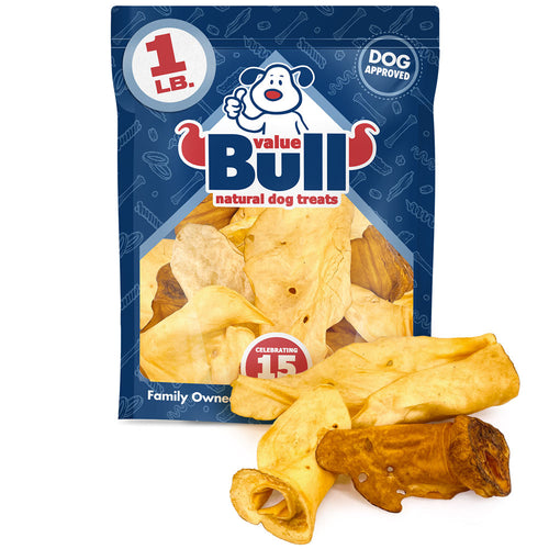 ValueBull USA Premium Cow Ears, Smoked, Large Varied Shapes, 1 Pound