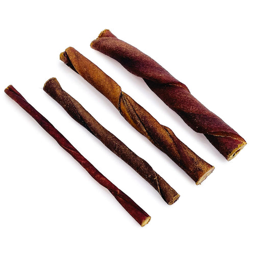 ValueBull USA Beef Collagen Twists for Dogs, Smoked, Varied Shapes, 8 Ounces