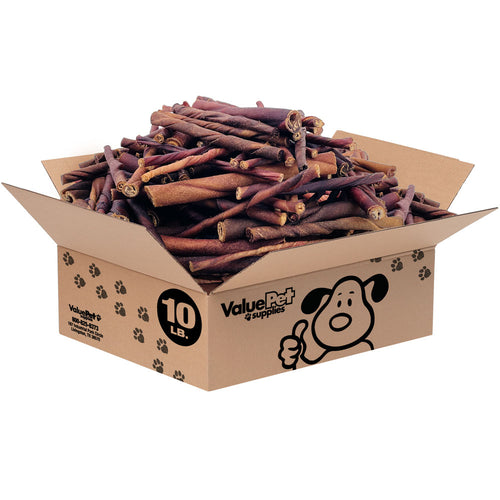 ValueBull USA Beef Collagen Twists for Dogs, Smoked, Varied Shapes, 10 Pounds BULK PACK