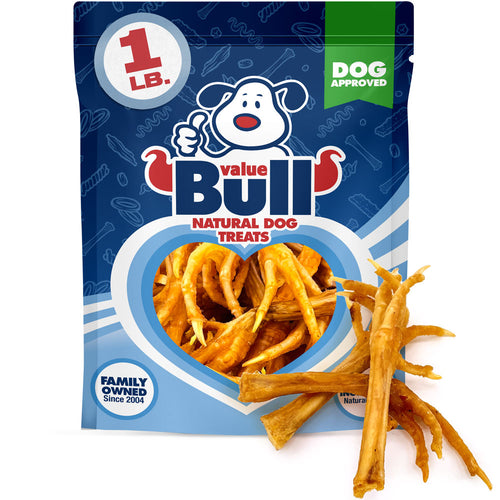 NEW- ValueBull Chicken Feet for Dogs, 1LB