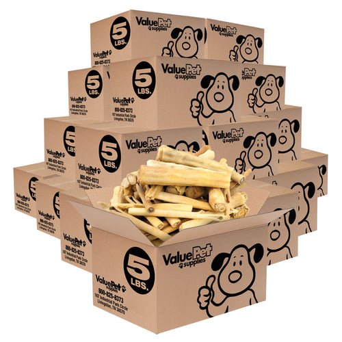 ValueBull Cow Tails Dog Chews, Varied Shapes, 40 Pounds BULK PACK