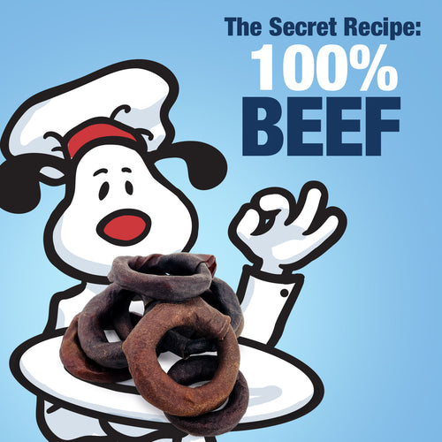 ValueBull USA Beef Collagen Rings For Dogs, Lightly Smoked, 4", 2 lb