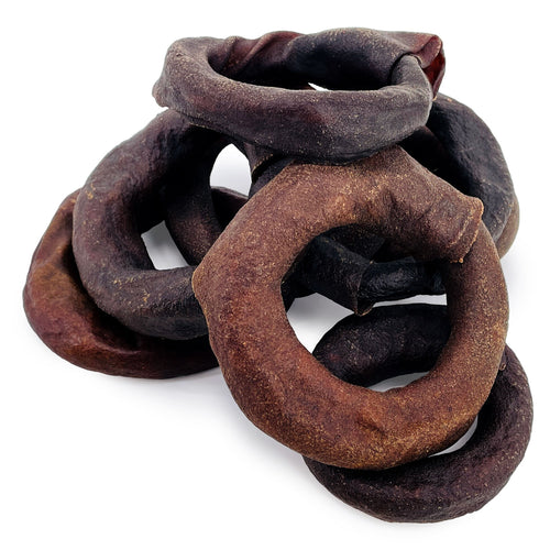 ValueBull USA Beef Collagen Rings For Dogs, Lightly Smoked, 4", 40 lb BULK PACK