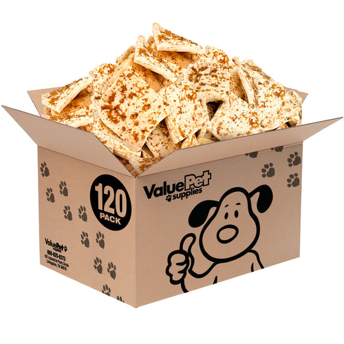 NEW- ValueBull Cheek Chips, Premium Beef Dog Chews, Bully Dusted, 120 Count BULK PACK