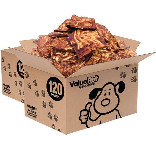 NEW- ValueBull Cheek Chips, Premium Beef Dog Chews, Beef Flavored, 240 Count BULK PACK