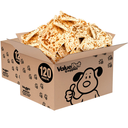 NEW- ValueBull Cheek Chips, Premium Beef Dog Chews, Bully Dusted, 240 Count BULK PACK