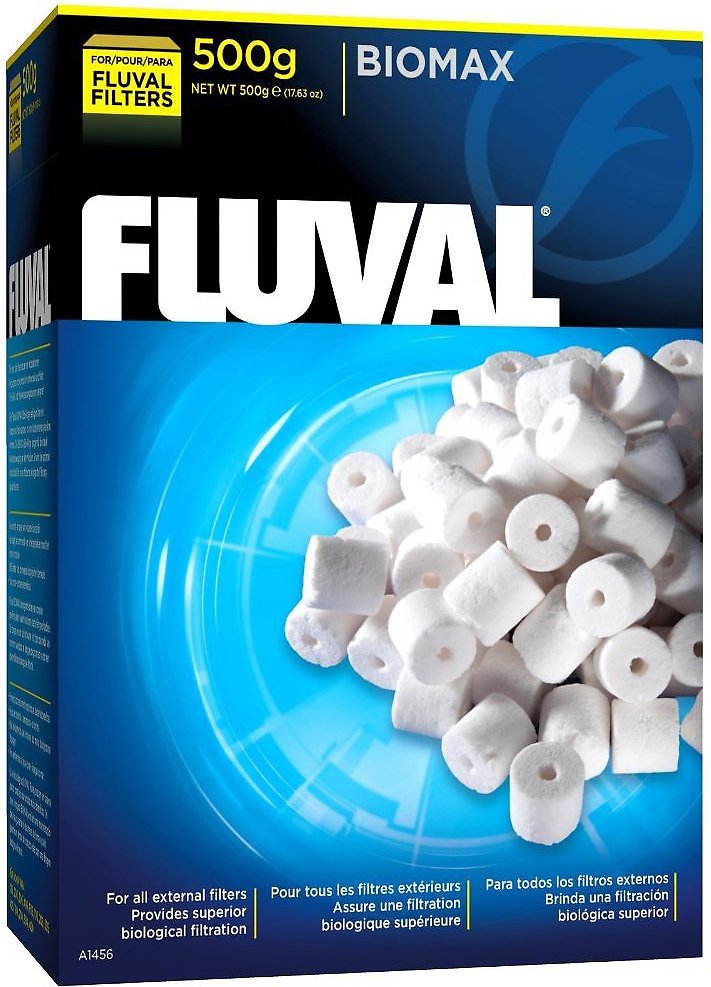 Fluval Biomax Filter Media, 500 gram, 17.63 Ounce, 6 Pack