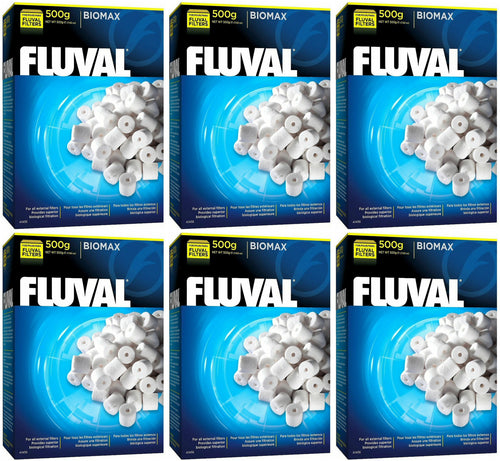Fluval Biomax Filter Media, 500 gram, 17.63 Ounce, 6 Pack
