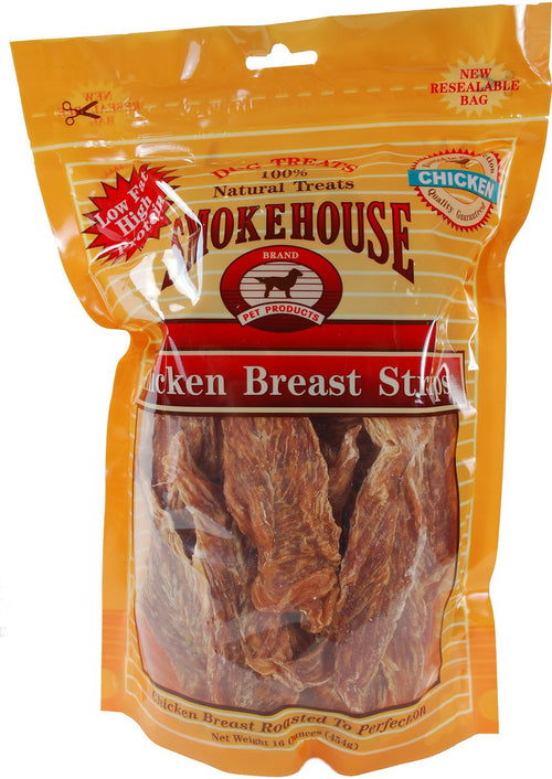Smokehouse Chicken Breast Strips Dog Chews, 16 Ounce