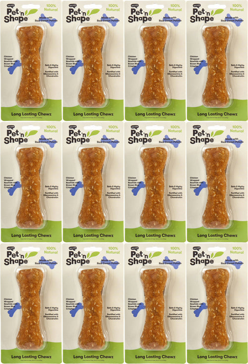 Pet 'n Shape Long Lasting Chewz 6 inch Bone 12 pk