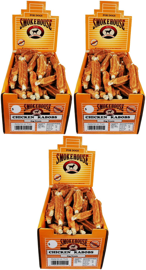 Smokehouse Chicken Kabobs Dog Chews, 70 Count, 3 Pack