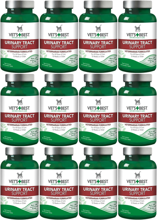 Vet's Best Urinary Tract Support Chewable Tablets for Cats, 60 Count, 12 Pack