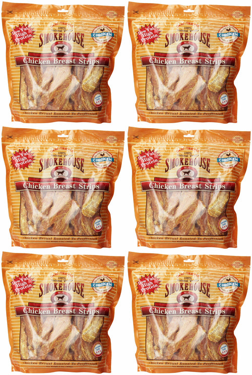 Smokehouse Chicken Breast Strips Dog Chews, 2 Pound, 6 Pack