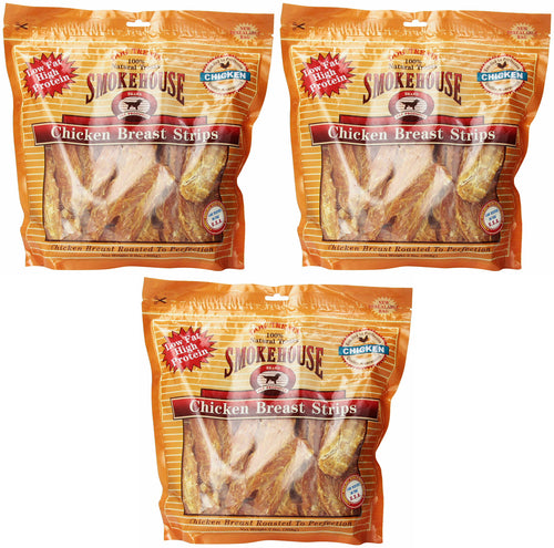 Smokehouse Chicken Breast Strips Dog Chews, 2 Pound, 3 Pack