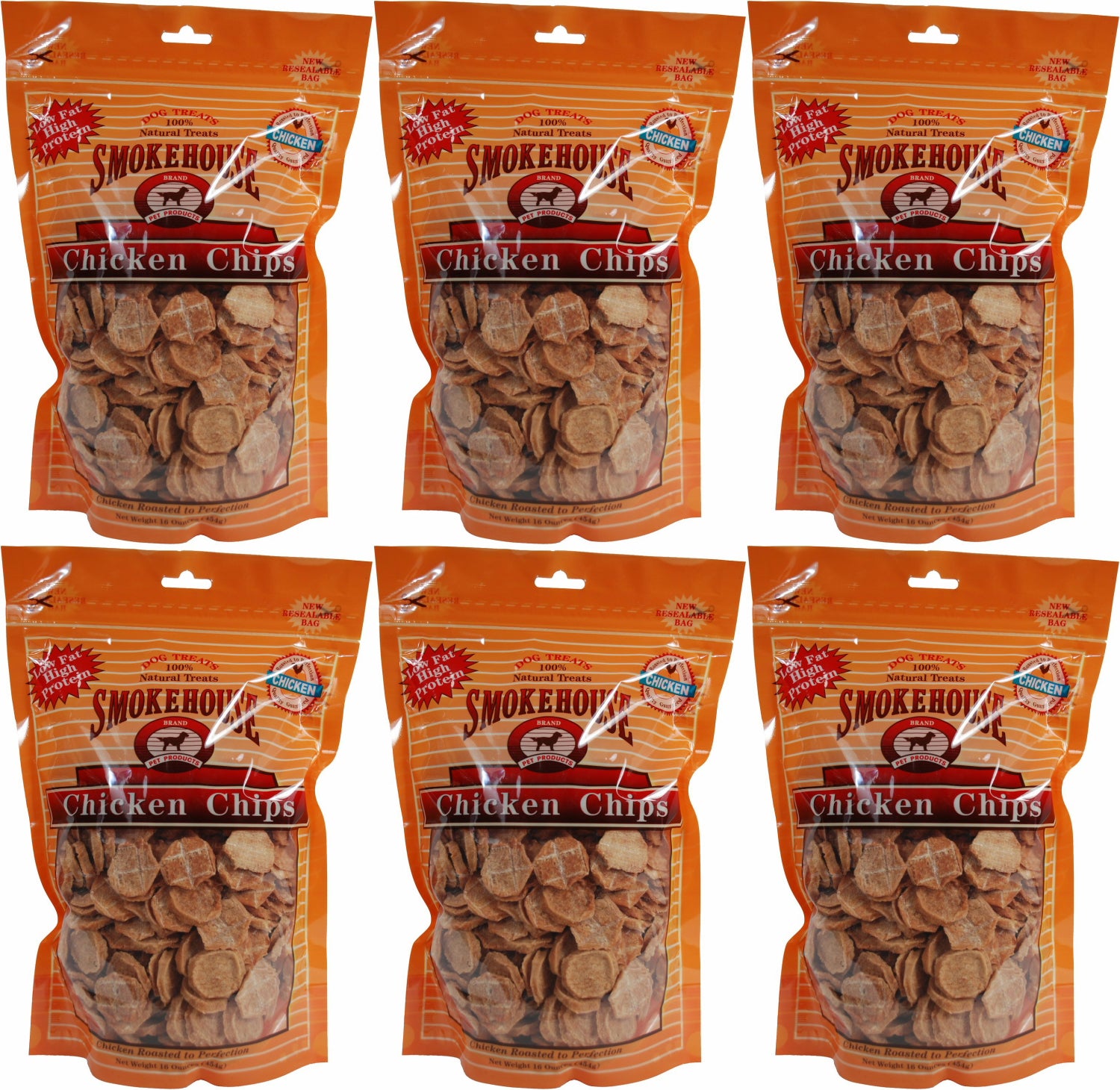 Smokehouse Chicken Chips Dogs Treats, Small, 16 Ounce, 6 Pack