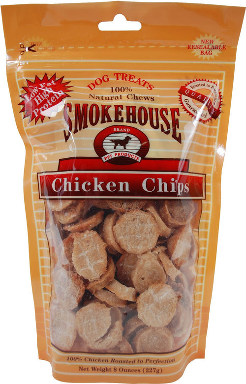 Smokehouse Chicken Chips Dog Treats, 8 Ounce, 6 Pack