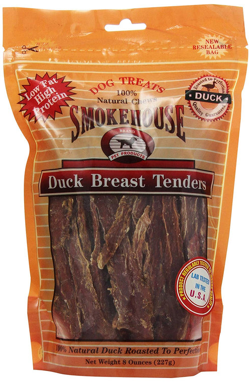 Smokehouse Duck Breast Tenders Dog Chews, 8 Ounce, 12 Pack