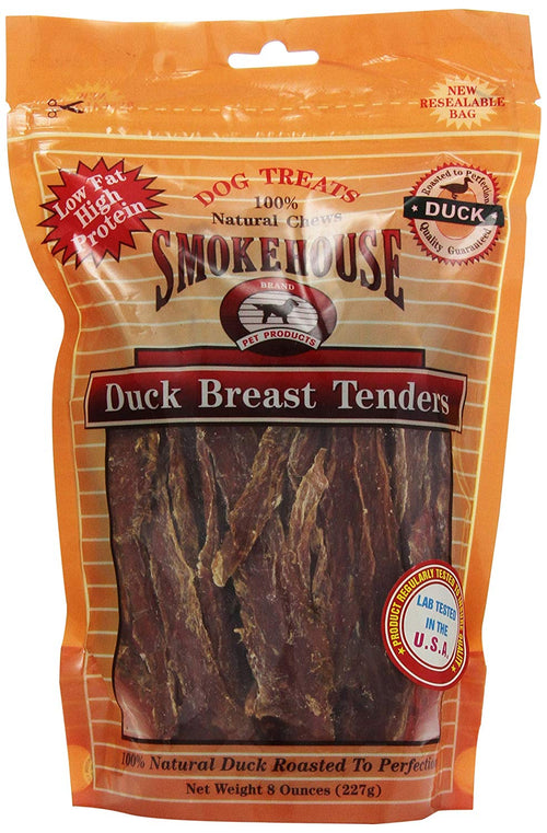 Smokehouse Duck Breast Tenders Dog Chews, 8 Ounce, 6 Pack