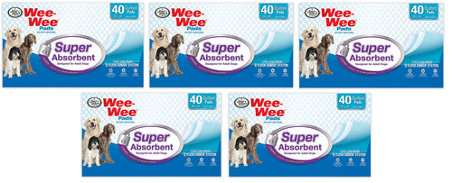 Four Paws Adult Wee Wee Pads, 24x24 Inch, 40 Count, 5 Pack