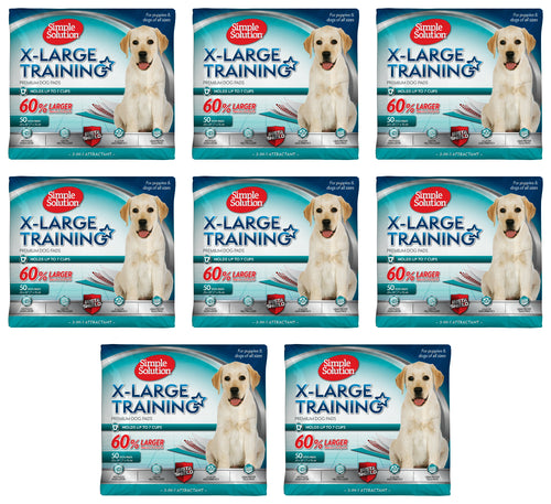 Simple Solution Training Pads for Dogs, Extra Large, 50 Count, 8 Pack
