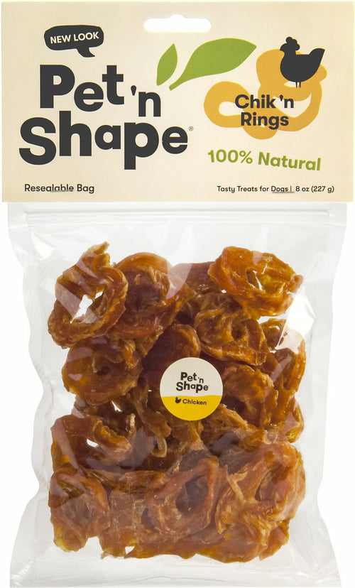 Pet 'n Shape Chicken Dog Treats, Chik 'n Rings, 8 Ounce, 6 Pack