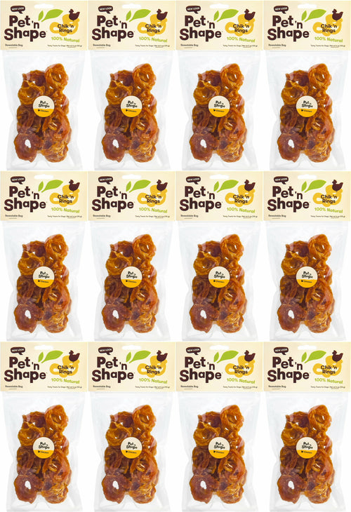 Pet 'n Shape Chik 'n Rings for Dogs, 4 Ounce, 12 Pack