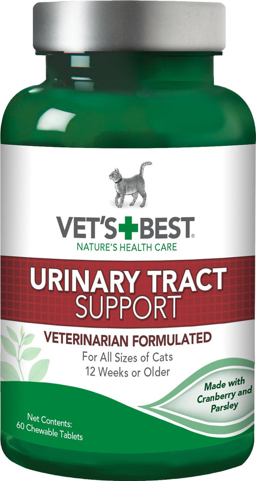 Vet's Best Urinary Tract Support Chewable Tablets for Cats, 60 Count, 12 Pack