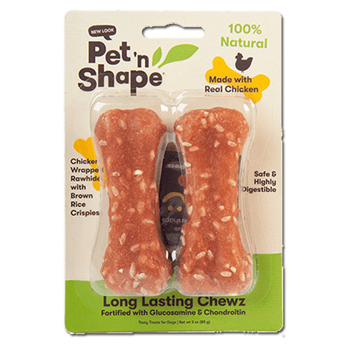 Pet 'n Shape Long Lasting Chewz, 4 inch Dog Bone, 2 Count